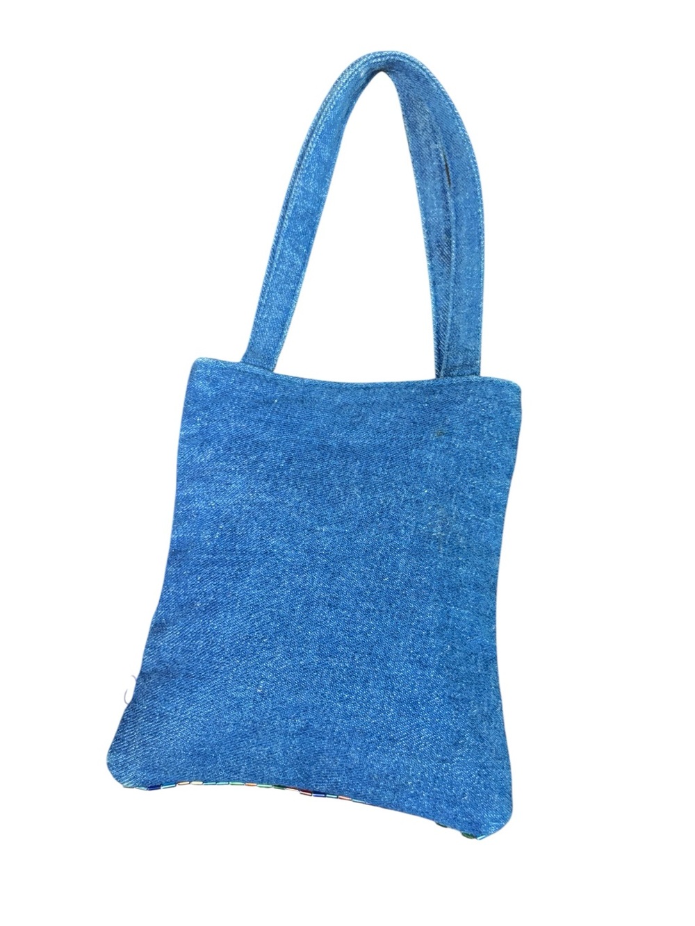 Beaded Denim Small Tote Bag - Picture 4 of 6